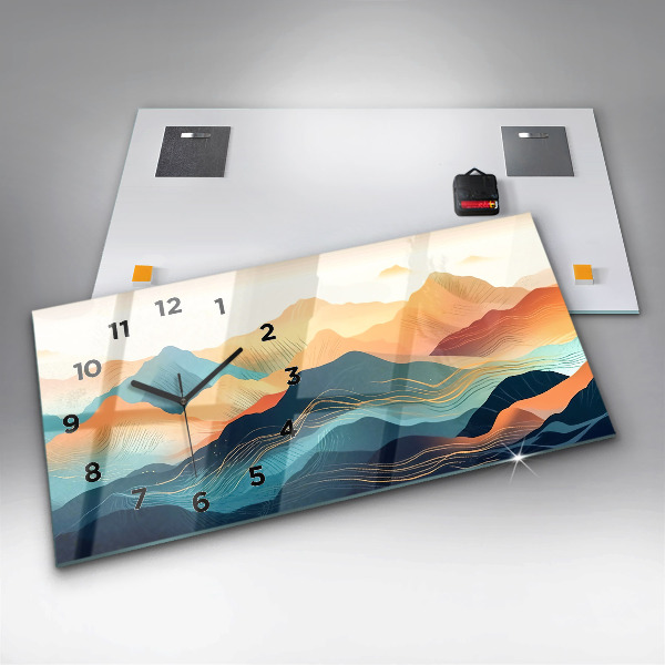 Horizontale Uhr Berglandschaft