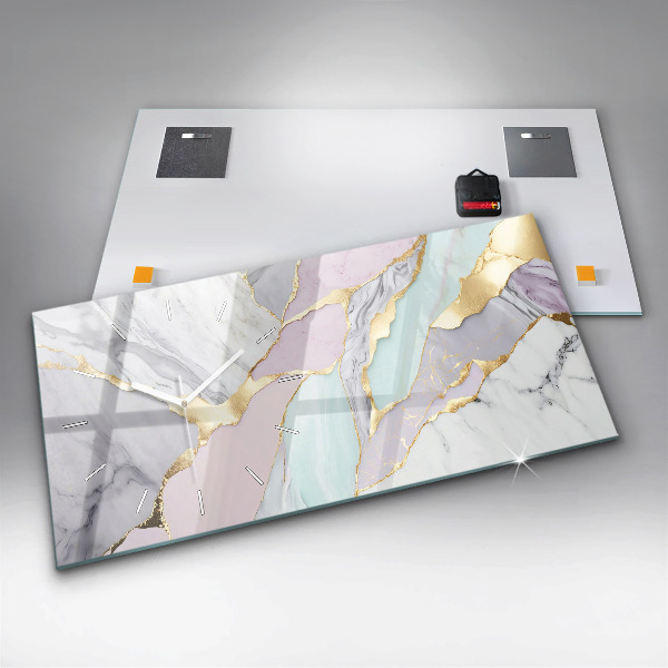 Horizontale Uhr mit motiv Marmor-Muster