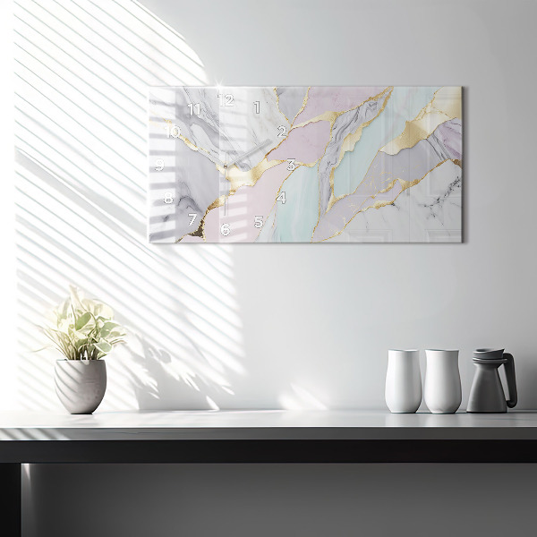 Horizontale Uhr mit motiv Marmor-Muster