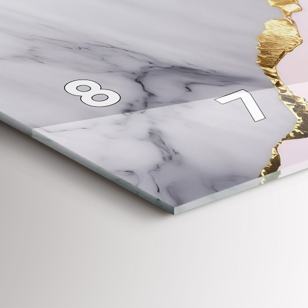 Horizontale Uhr mit motiv Marmor-Muster