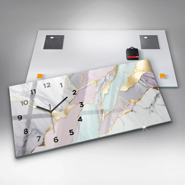 Horizontale Uhr mit motiv Marmor-Muster