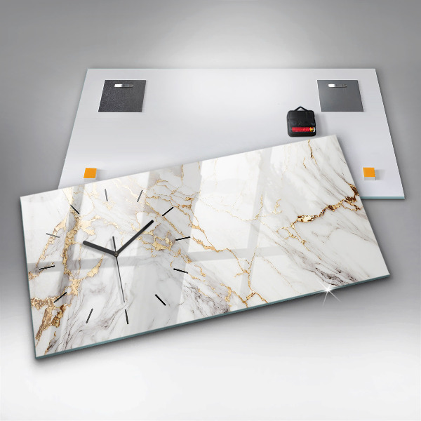 Horizontale Uhr mit motiv Dekorativer Marmor
