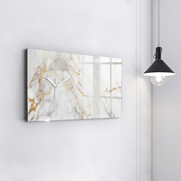 Horizontale Uhr mit motiv Dekorativer Marmor