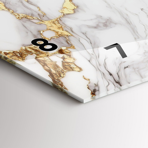 Horizontale Uhr mit motiv Dekorativer Marmor