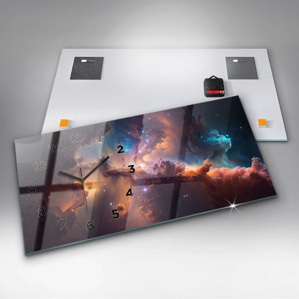 Horizontale Uhr Kosmische Welt der Sterne