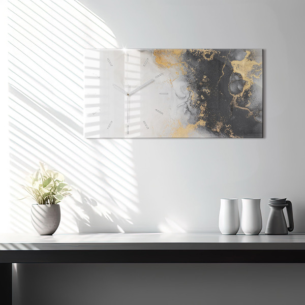 Horizontale Uhr mit motiv Marmor-Kunst
