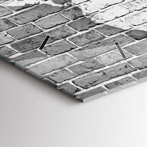 Horizontale Uhr mit motiv Weltkarte an der Wand