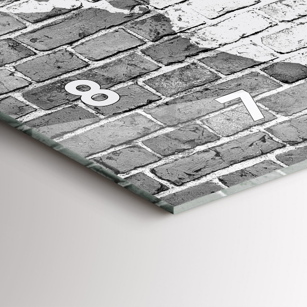 Horizontale Uhr mit motiv Weltkarte an der Wand