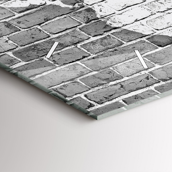 Horizontale Uhr mit motiv Weltkarte an der Wand