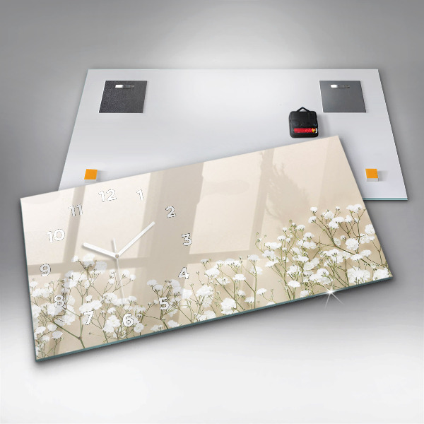 Horizontale Uhr Blühende Blumen
