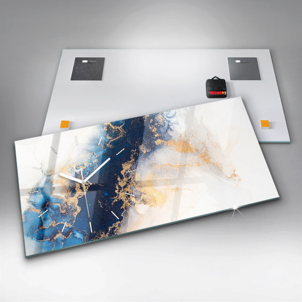 Horizontale Uhr mit motiv Marmoriertes Muster