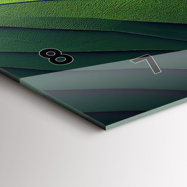 Horizontale Uhr mit motiv Abstrakte grüne Felder