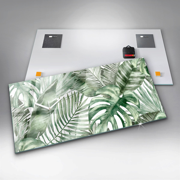 Horizontale Uhr Pflanzenblätter