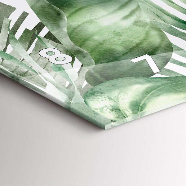 Horizontale Uhr Pflanzenblätter