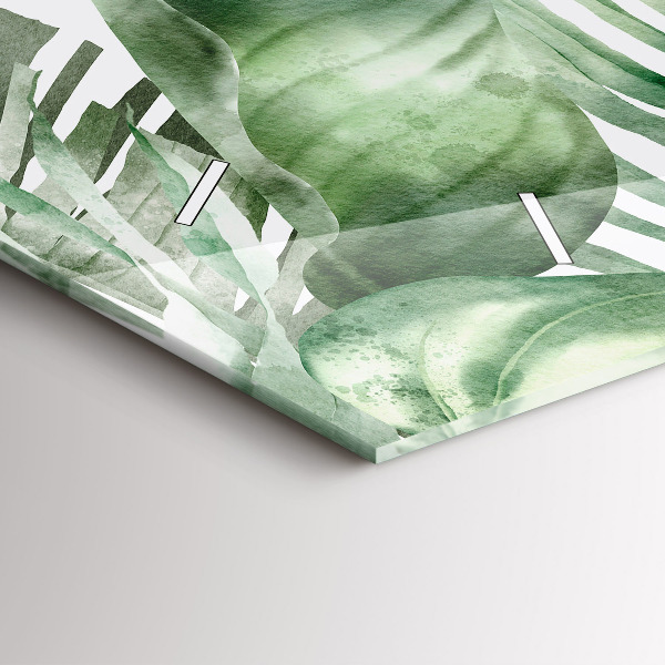 Horizontale Uhr Pflanzenblätter