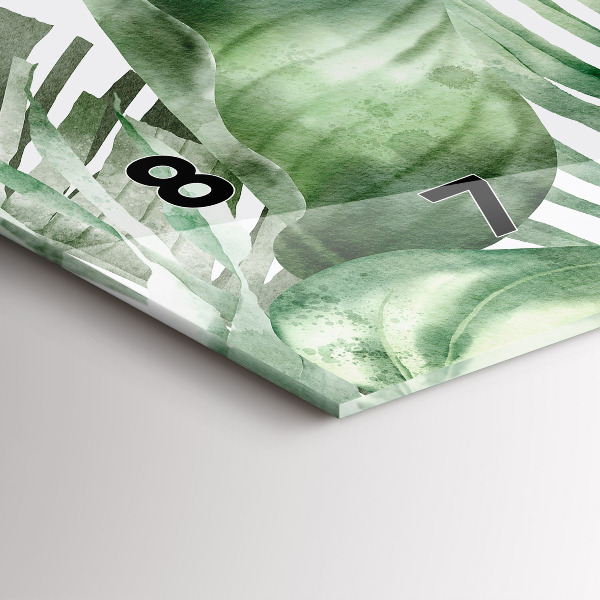 Horizontale Uhr Pflanzenblätter