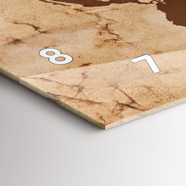 Horizontale Uhr Alte Weltkarte