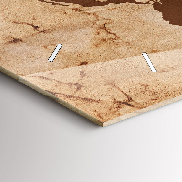 Horizontale Uhr Alte Weltkarte