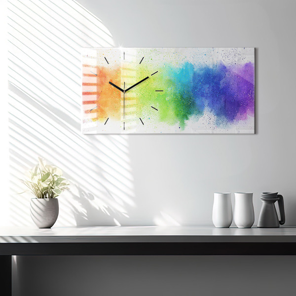 Horizontale Uhr mit motiv Abstrakter Regenbogen