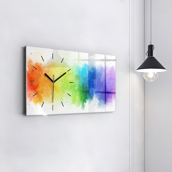 Horizontale Uhr mit motiv Abstrakter Regenbogen