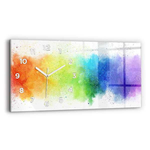 Horizontale Uhr mit motiv Abstrakter Regenbogen