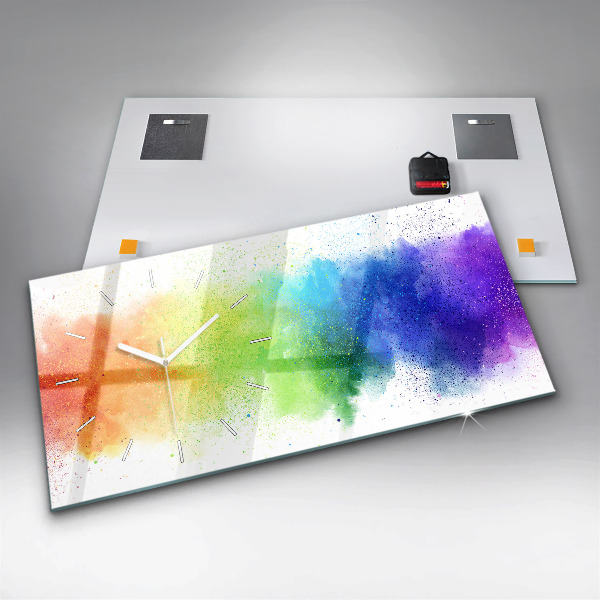 Horizontale Uhr mit motiv Abstrakter Regenbogen