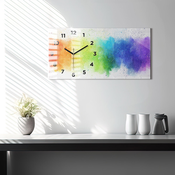 Horizontale Uhr mit motiv Abstrakter Regenbogen