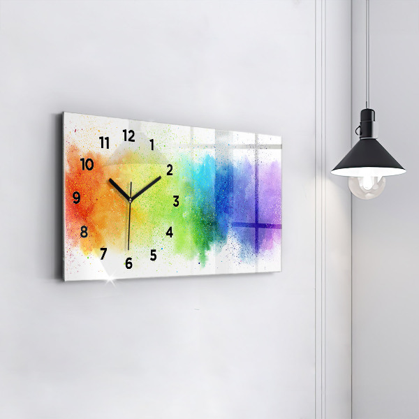 Horizontale Uhr mit motiv Abstrakter Regenbogen