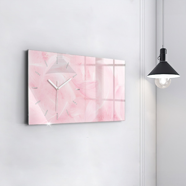 Horizontale Uhr mit motiv Federn abstrakt