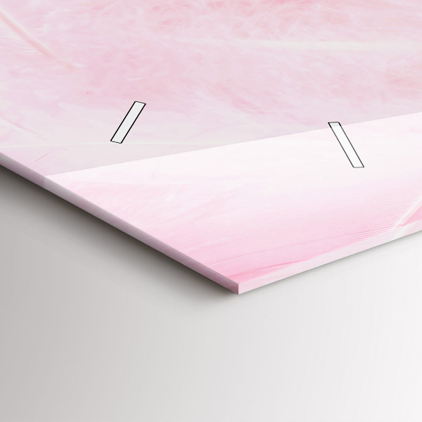 Horizontale Uhr mit motiv Federn abstrakt