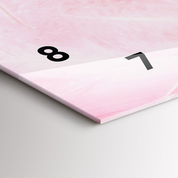 Horizontale Uhr mit motiv Federn abstrakt