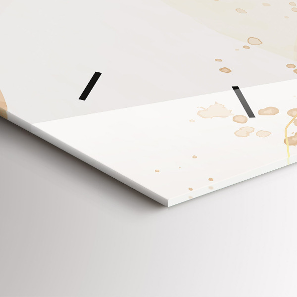 Horizontale Uhr Aquarell-Flecken