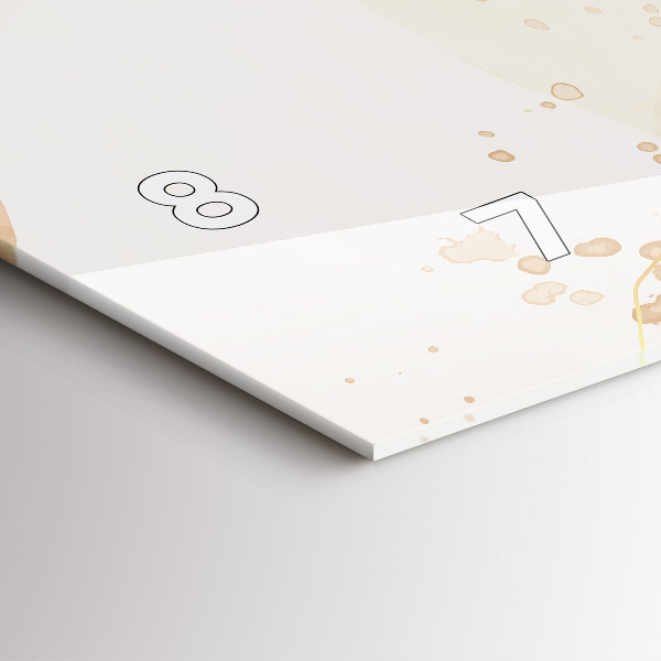 Horizontale Uhr Aquarell-Flecken