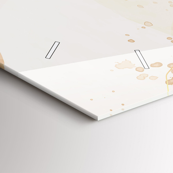 Horizontale Uhr Aquarell-Flecken