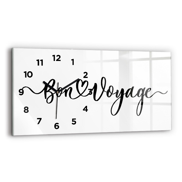 Horizontale Uhr mit motiv Inschrift Bon voyage