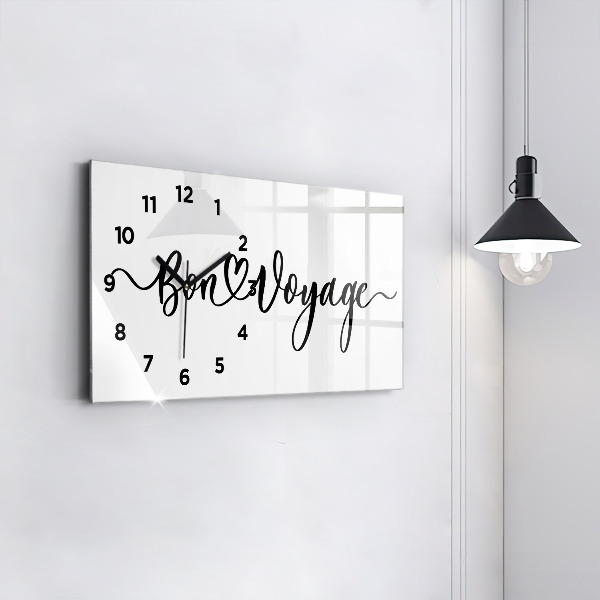 Horizontale Uhr mit motiv Inschrift Bon voyage