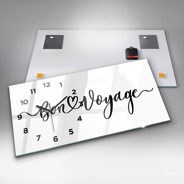 Horizontale Uhr mit motiv Inschrift Bon voyage
