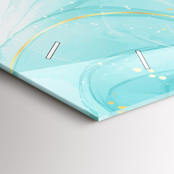 Horizontale Uhr Abstrakter Marmor