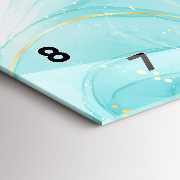 Horizontale Uhr Abstrakter Marmor