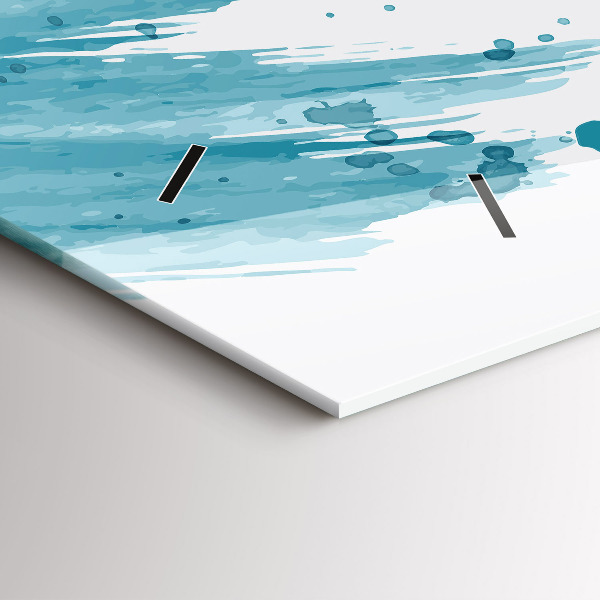 Horizontale Uhr Pinselstriche