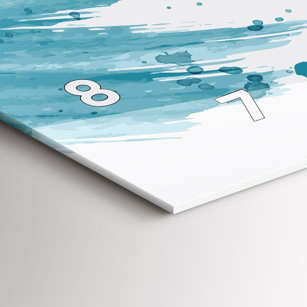 Horizontale Uhr Pinselstriche