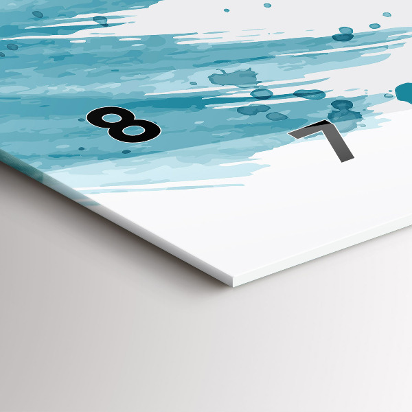 Horizontale Uhr Pinselstriche