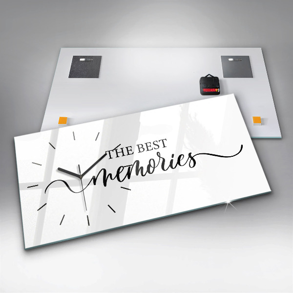 Horizontale Uhr Erinnerungen Inschrift