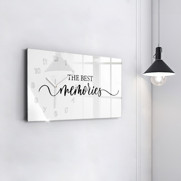 Horizontale Uhr Erinnerungen Inschrift