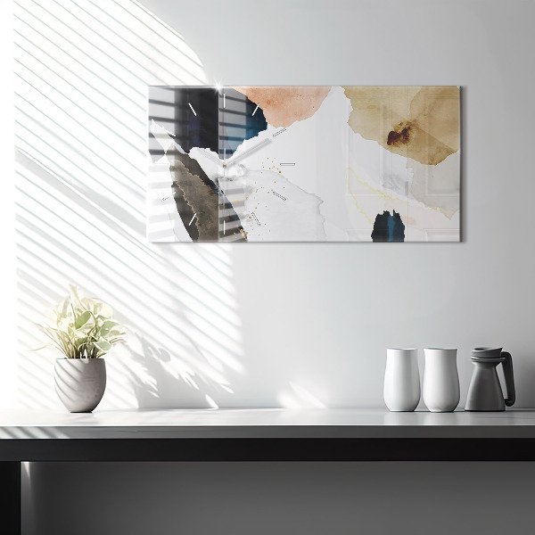 Horizontale Uhr mit motiv Flecken abstrakt