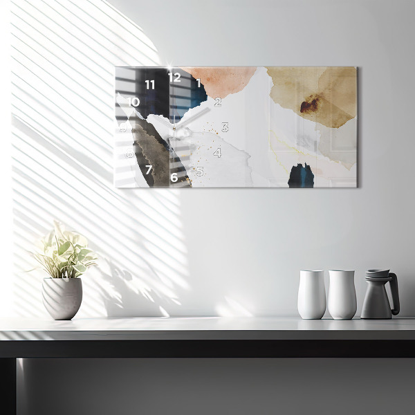 Horizontale Uhr mit motiv Flecken abstrakt