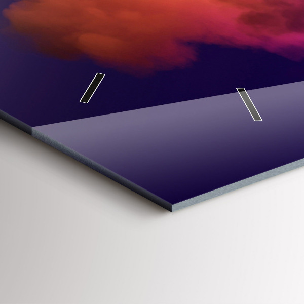 Horizontale Uhr mit motiv 3D Rauch abstrakt