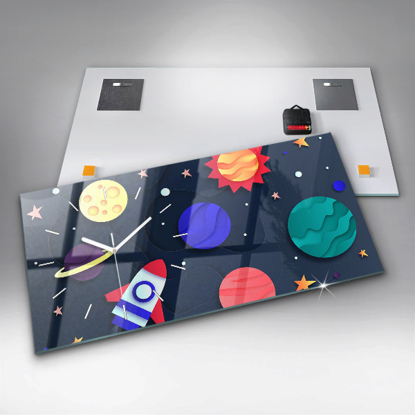 Horizontale Uhr Kosmos für Kinder