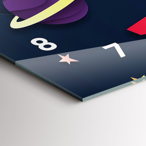 Horizontale Uhr Kosmos für Kinder