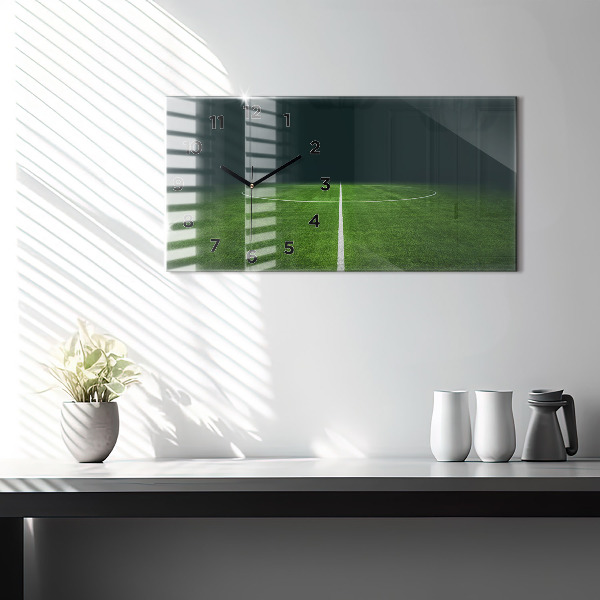 Horizontale Uhr mit motiv Fußballfeld